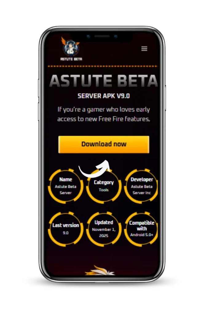Astute beta server APK User interface Android